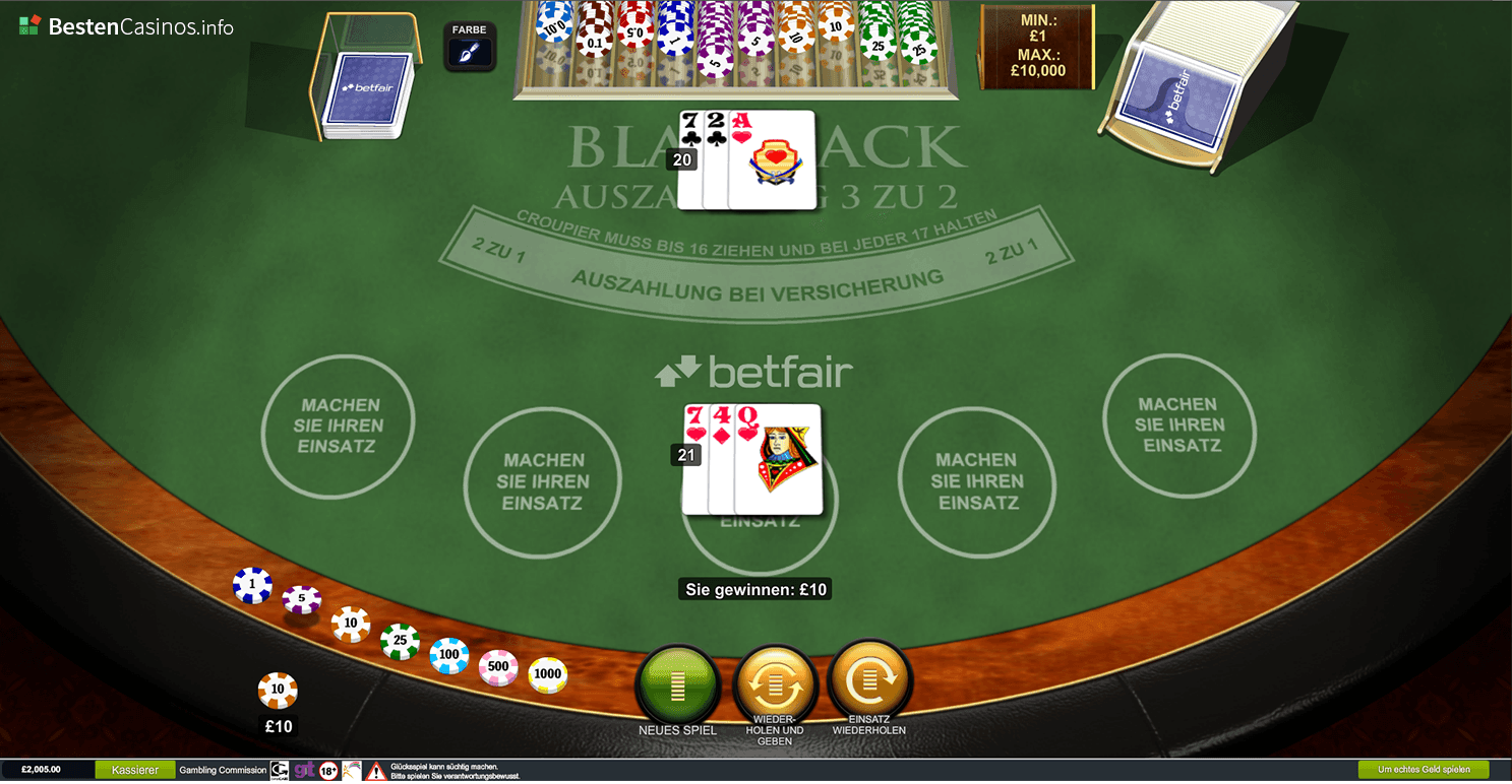 Blackjack Spielgeld - 17410