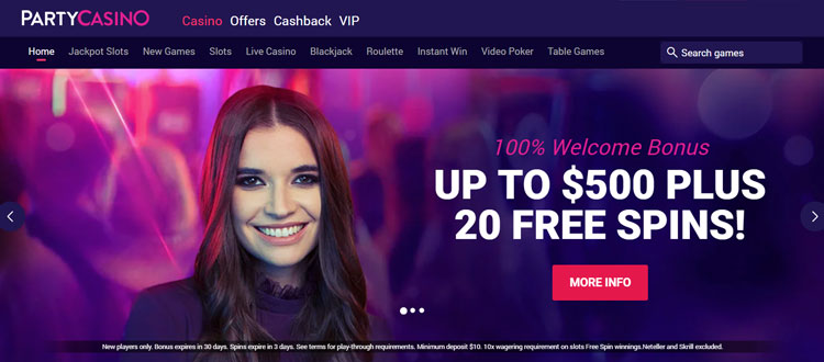 Party Casino free Spins - 75151