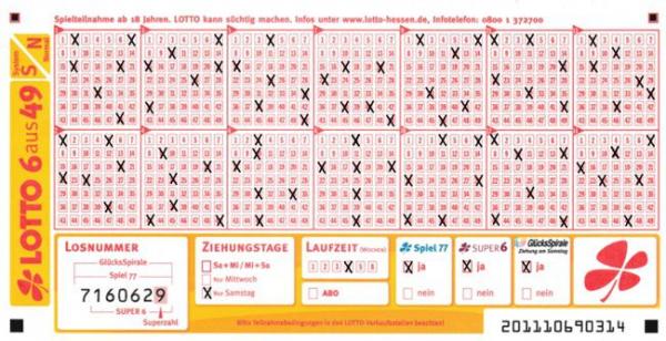 Staatliche Lotterie-Einnahme - 35664