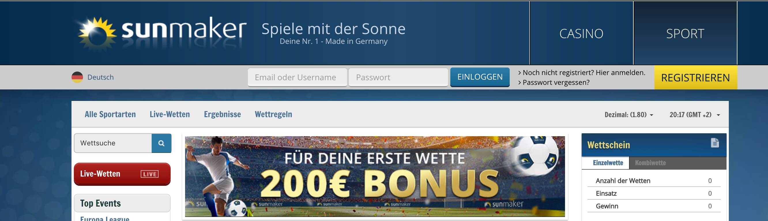 Welcome Bonus Sportwetten - 83821